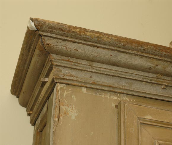 19th Century French Three-Door Painted Cupboard For Sale 5