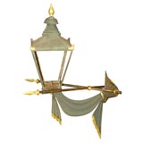 19th Century French Corner Lantern Single Light or Can Be for Gas