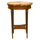 OVAL LOUIS 15TH STYLE MARBLE TOP TABLE