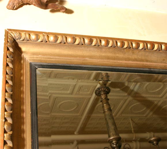 19th Century Giltwood Framed Beveled Mirror For Sale