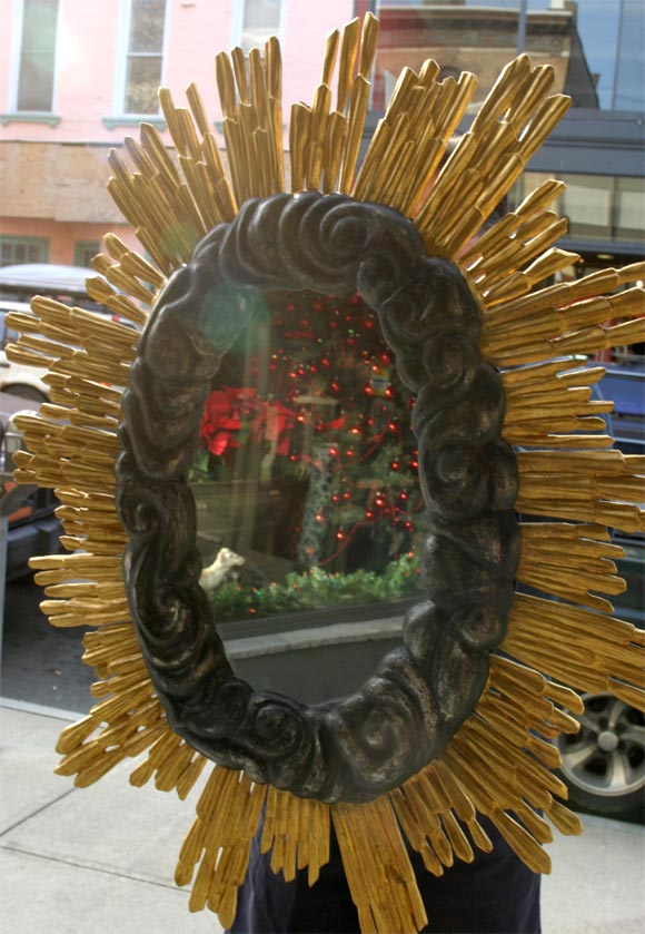 19th Century Sunburst Mirror