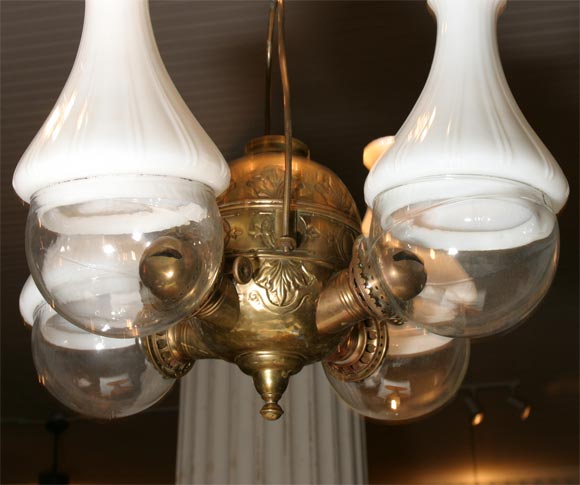 19th Century quadruple angle lamp
