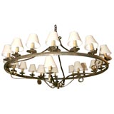 21 light wrought iron chandelier