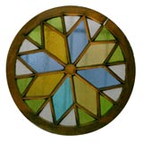 Antique colored glass rondel