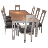 STUNNING ARCHITECTURAL DINING SET BY JAMES MONT