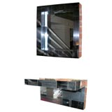 Paul Evans Citiscape Mirror and Wall Shelf