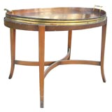 Antique English Butler's Tray on Stand