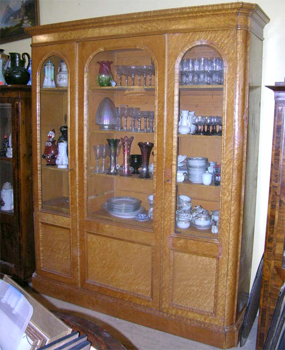 Antique English 3 Door Cabinet