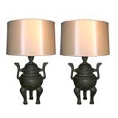 Pair of Classical Modern Table Lamps by James Mont 6