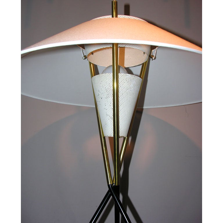 Pair of Modernist Architectural Table Lamps by Gerald Thurston In Excellent Condition In New York, NY