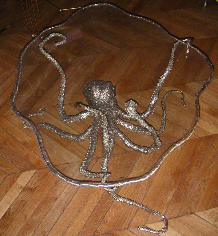 French 1970s Octopus Coffee Table For Sale