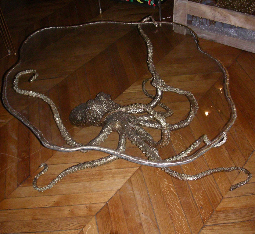 1970s Octopus Coffee Table In Good Condition For Sale In Saint Ouen 93400, FR