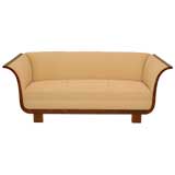 Curved arm sofa