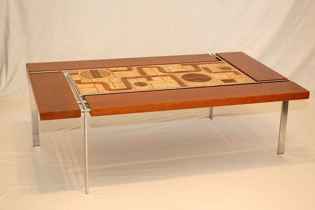 Tile top coffee table signed Sejer