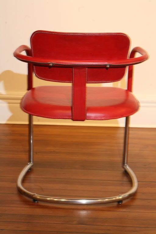 Pair of Jacques Adnet Armchairs 2