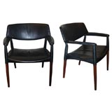 Two 1950s Armchairs by Ejner Larsen and Axel Bender-Madsen