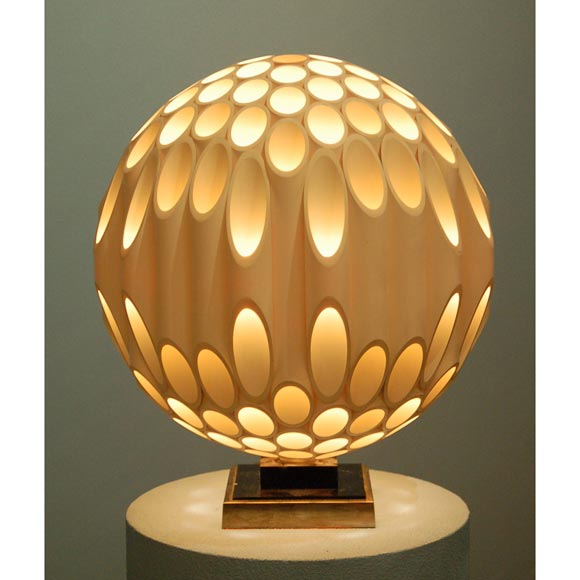 Rougier Signed Ball Form Table Lamp