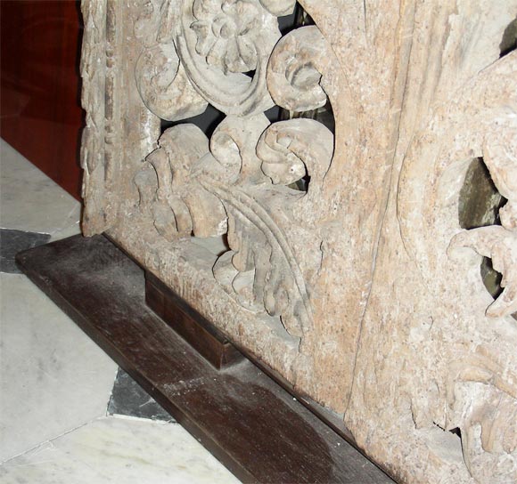 1500 Florentine Interior Carved Wood Shutter For Sale 1