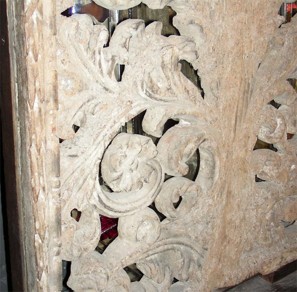 1500 Florentine Interior Carved Wood Shutter For Sale 3