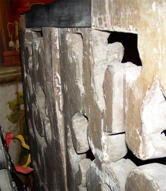 1500 Florentine Interior Carved Wood Shutter For Sale 4