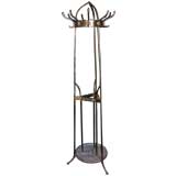 Antique Secessionist  Brass Hall Stand
