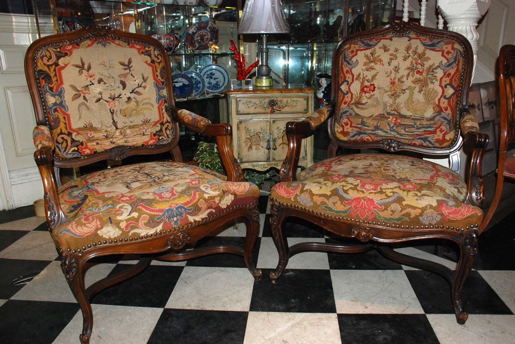 PAIR of REGENCE STYLE MARQUIS FAUTEUILS