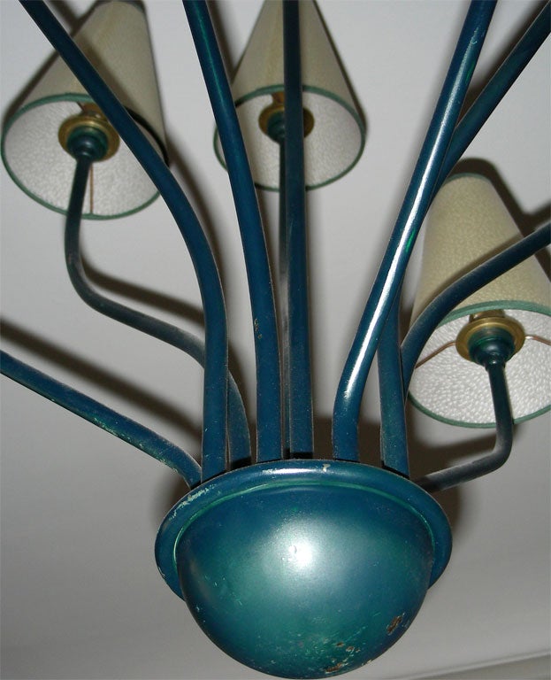 French 1940s Water Jet Chandelier by Jean Royère For Sale