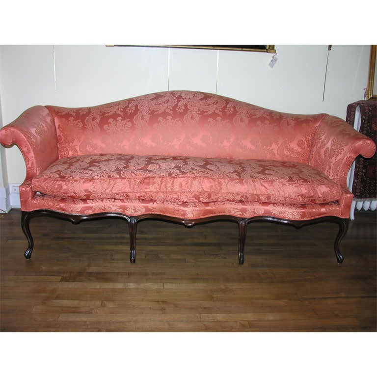 Camelback Settee with Serpentine Front 1