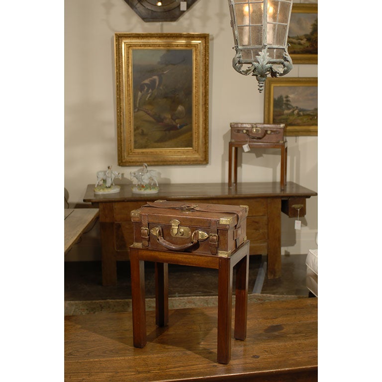 leather cartridge box on stand