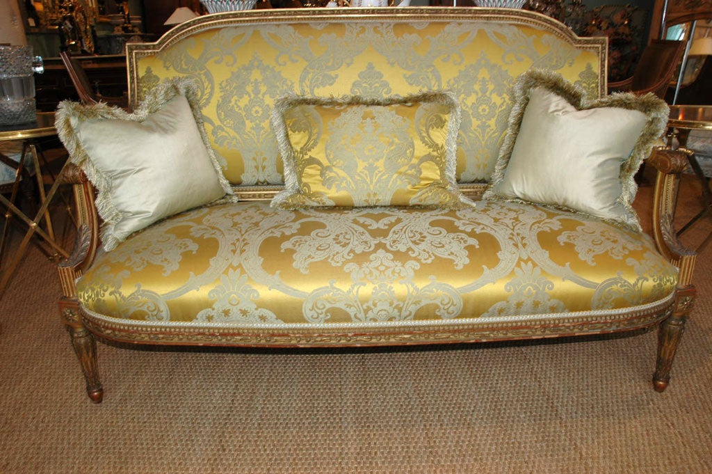 Louis XVI Style Giltwood Sofa