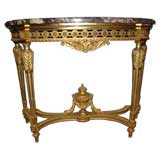 Louis XVI Style Giltwood Console Table