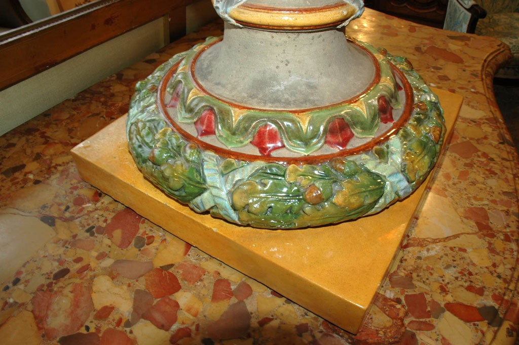 Hungarian Large Glazed Stoneware Urn by Zsolnay For Sale