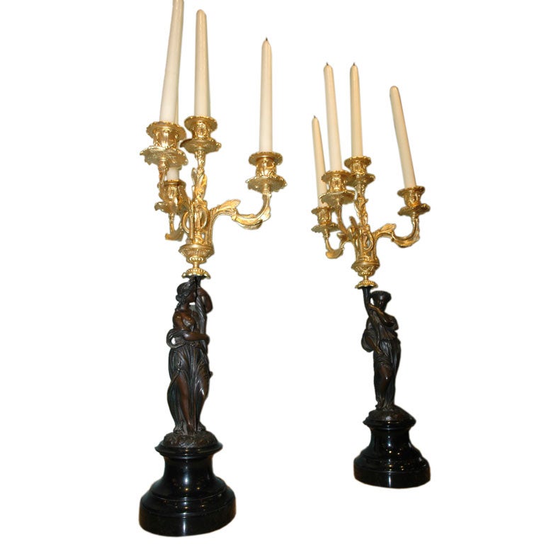 Pair of French Neoclassical Candelabra