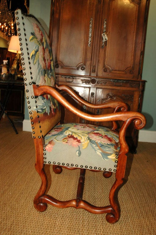 French Pair of Louis XIV Style Armchairs