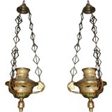 Pair of hanging lanterns