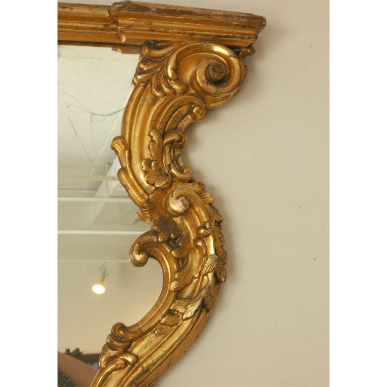 Late 18th Century Giltwood Mantle Mirror 1