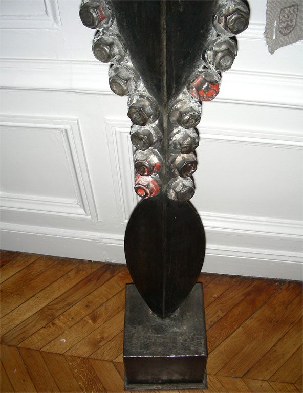 French Tall Contemporary TOTEM Sculpture by Dominique Maltier