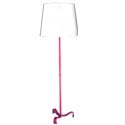 Jacques Adnet Red Saddle Stitched Leather Floor Lamp