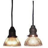Pair of Diminutive Holophane Fixtures