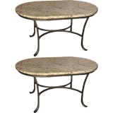 Hand Wrought Iron  Granite Coffee Table