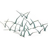 Metal Wall Sculpture signed Jere