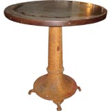 Tall Iron Zinc Topped Table
