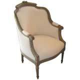 Vintage Carved upholstered chair