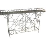 Wire Console in Original Soft Green Paint