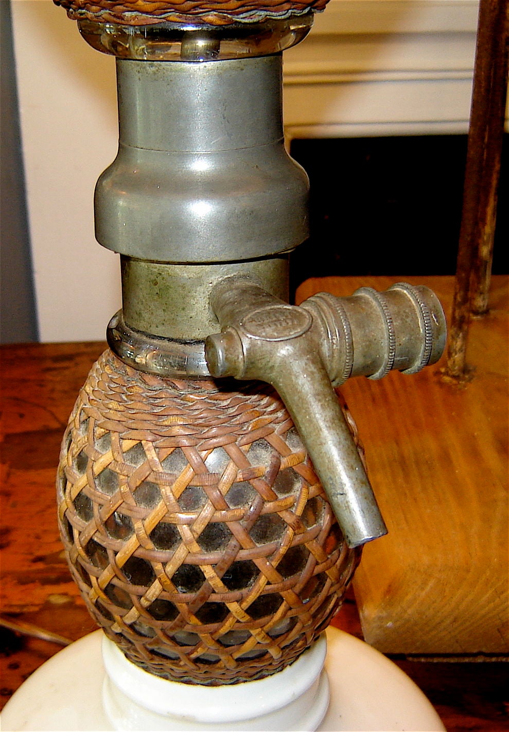 20th Century Seltzer Bottle Lamp