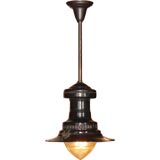 Early Gas Street LIght in Black Enamel