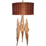 Bleached Cypress Knee Table Lamp