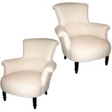 Pair of Napoleon III Style Slipper Chairs