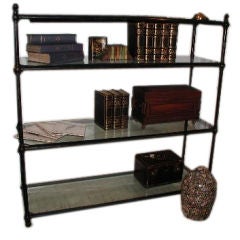French Industrial Age Painted Iron Etagere