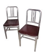 Eight Aluminum Chairs from the 1940's